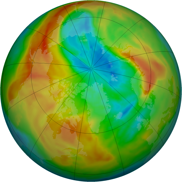 Arctic ozone map for 24 March 2011